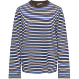 ONLY ONLY dam blus PGLISA Blouse Cloud Dancer CHICORY COFFEE/SODALITE BLUE STRIPE