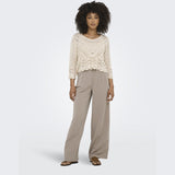 ONLY ONLY dam byxor ONLHATTIE Pant Taupe Gray MELANGE