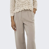 ONLY ONLY dam byxor ONLHATTIE Pant Taupe Gray MELANGE