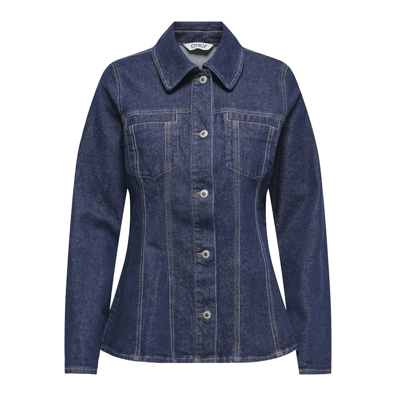 ONLY ONLY dam jacka ONLELLE Jacket Dark Blue Denim Detail RINSE