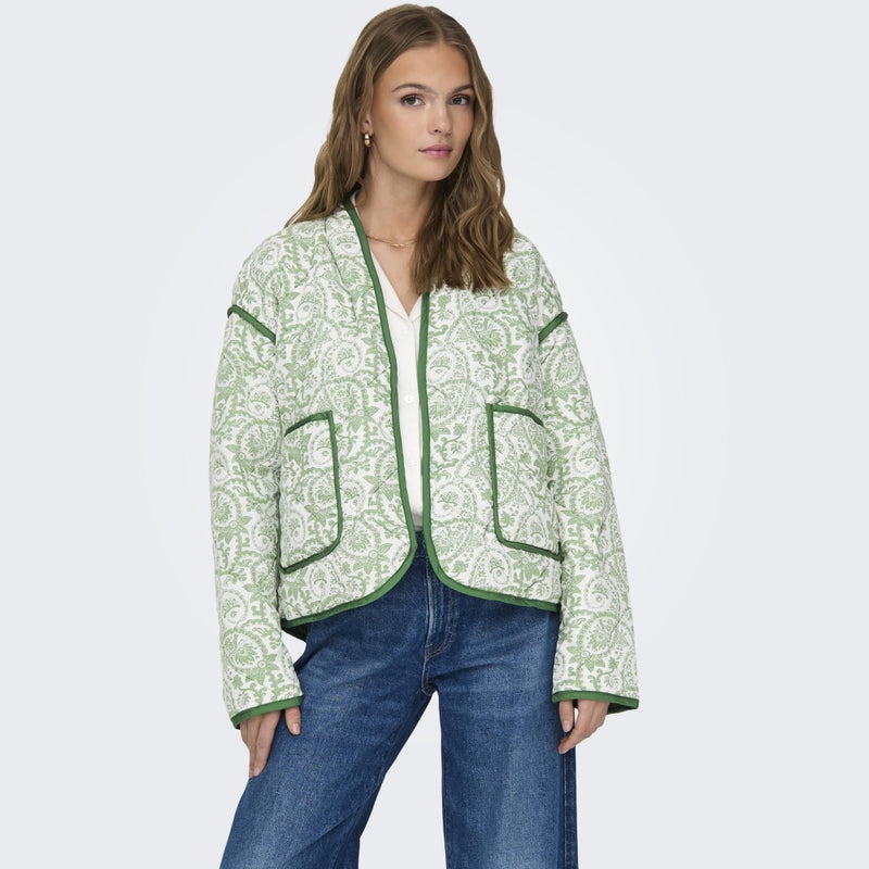 ONLY ONLY dam jacka ONLELVIRA Jacket Mineral Green CLOUD DANCER