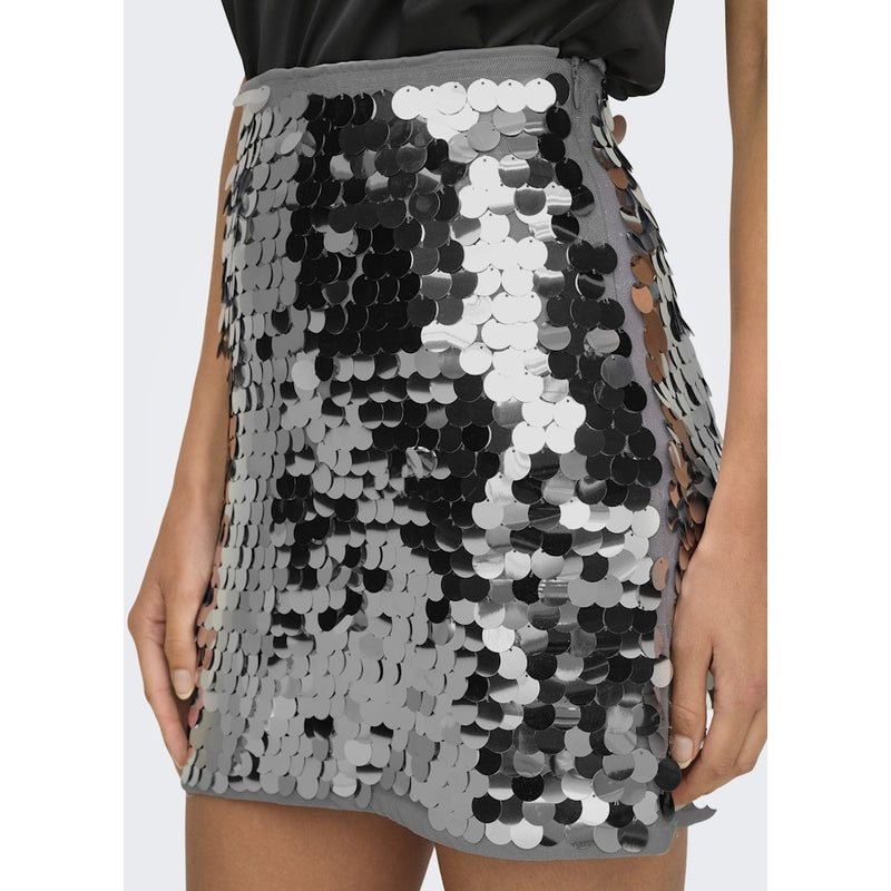 ONLY ONLY dam kjol ONLNANCY Skirt Silver
