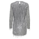 ONLY ONLY dam klänning ONLANIKA Dress Vapor Blue SILVER SEQUINS