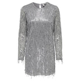 ONLY ONLY dam klänning ONLANIKA Dress Vapor Blue SILVER SEQUINS