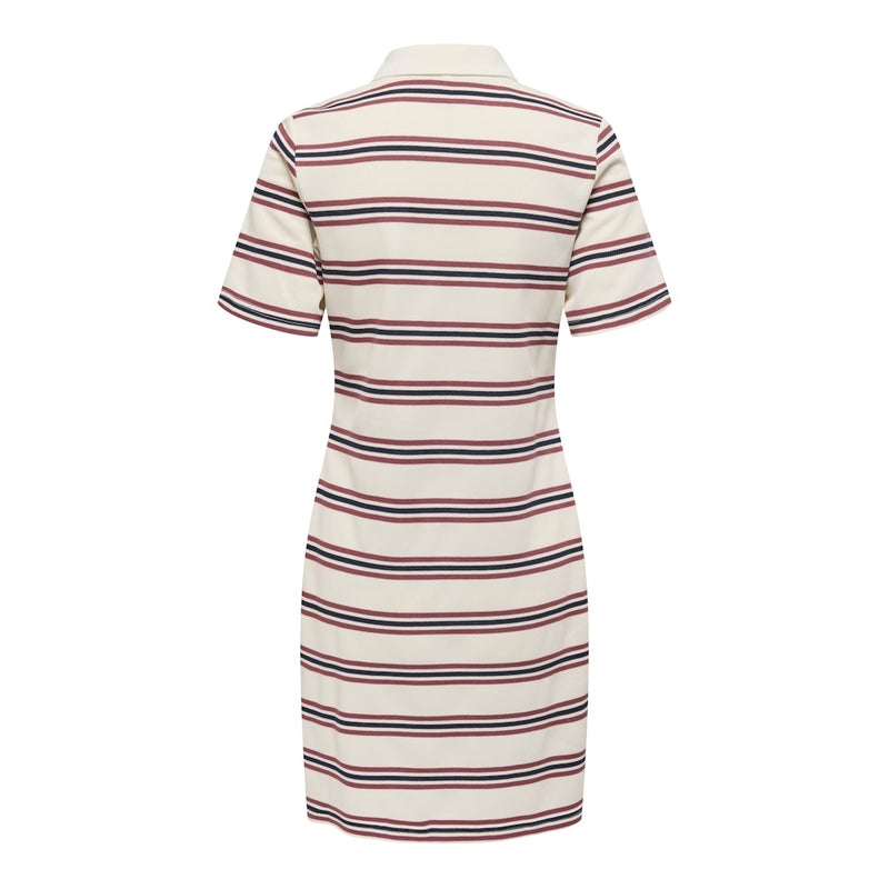 ONLY ONLY dam klänning ONLEVIE Dress Antique White Navy blazer+ruby wine