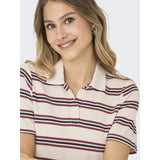 ONLY ONLY dam klänning ONLEVIE Dress Antique White Navy blazer+ruby wine