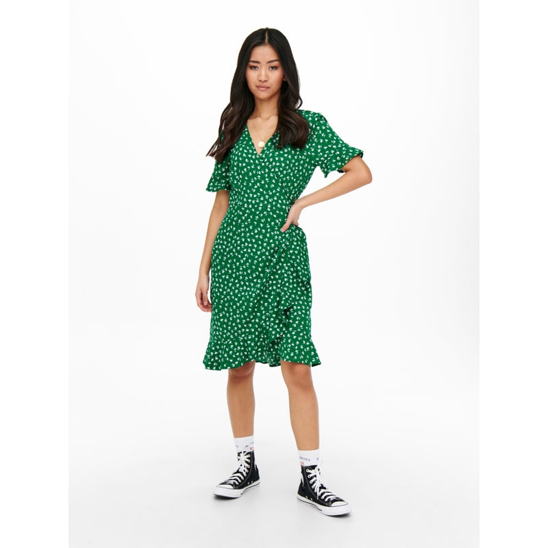ONLY ONLY dam klänning ONLOLIVIA Dress Verdant Green W.FIONA DITSY