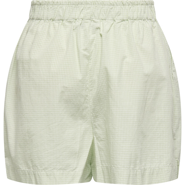 ONLY ONLY dam shorts ONLFILUCCA Shorts Sea Foam Checks BRIGHT WHITE SMALL