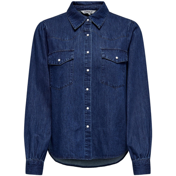 ONLY ONLY dam skjorta ONLLINETTE Shirt Dark Blue Denim