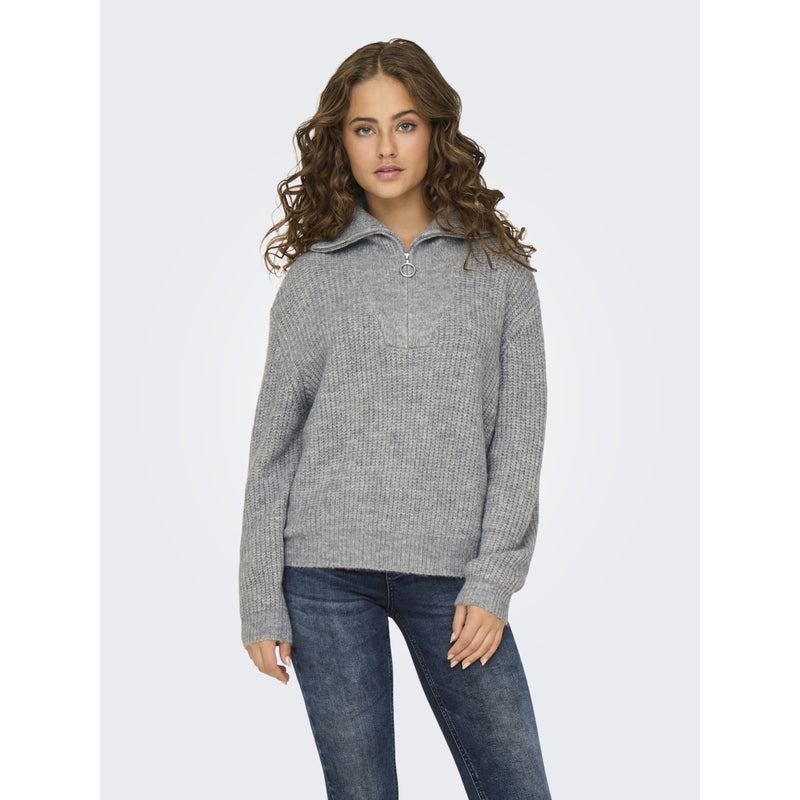 ONLY ONLY dam stickad ONLBAKER Knit Medium grey melange
