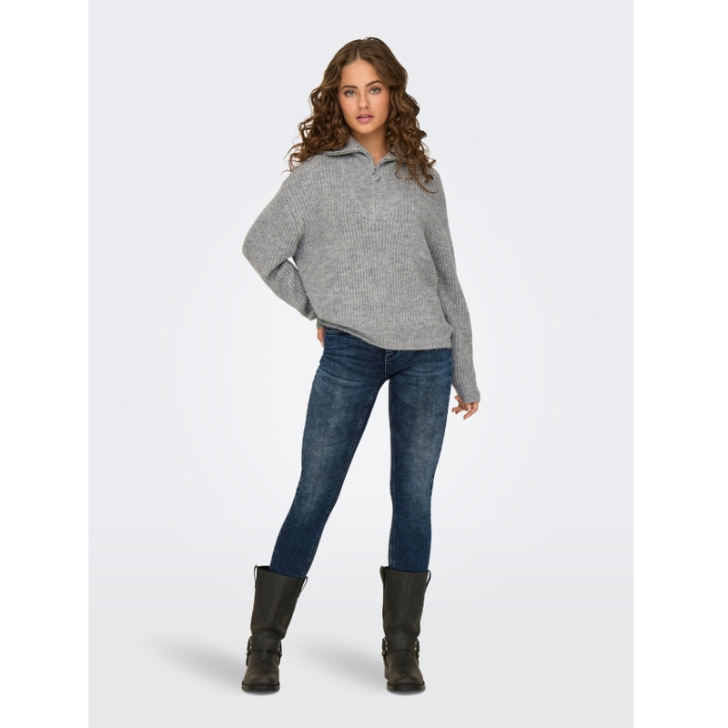 ONLY ONLY dam stickad ONLBAKER Knit Medium grey melange