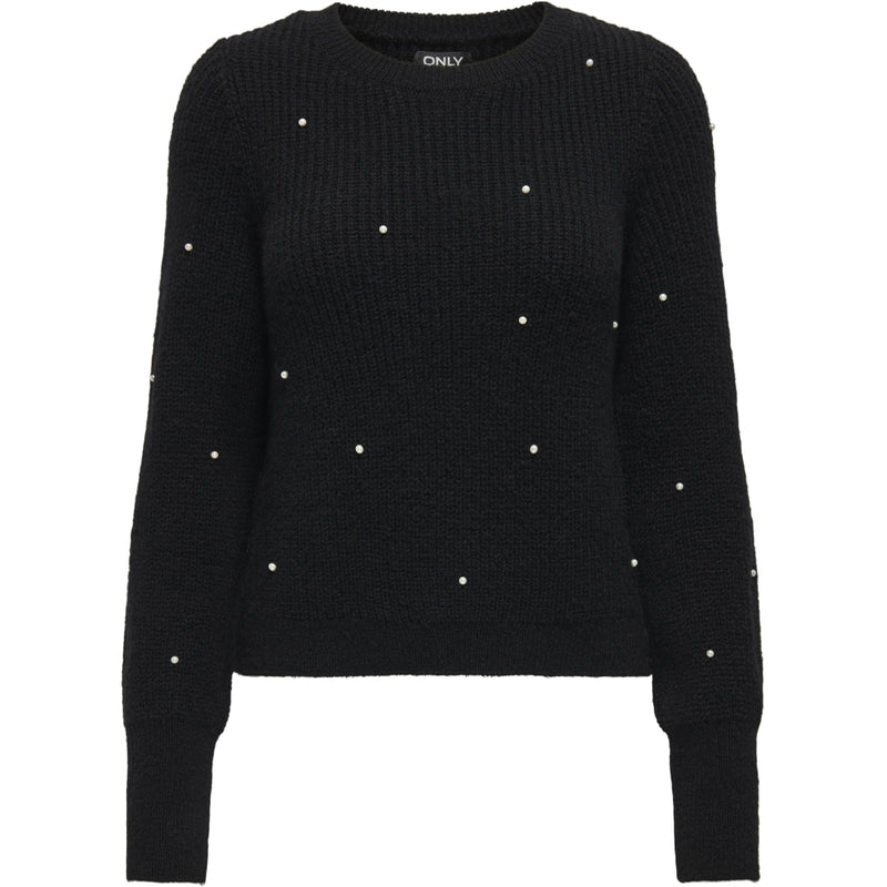 ONLY ONLY dam stickad ONLCAROLIA Knit Black White Pearls