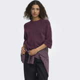 ONLY ONLY dam stickad ONLSIMONI Knit Mauve Wine MELANGE