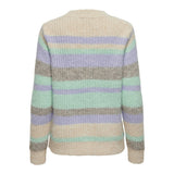 ONLY ONLY dam stickad tröja ONLMAGGIE Knit Birch Picante/Aqua Sky/Pastel Lilac