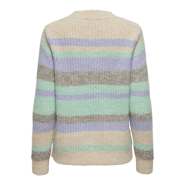 ONLY ONLY dam stickad tröja ONLMAGGIE Knit Birch Picante/Aqua Sky/Pastel Lilac