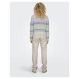 ONLY ONLY dam stickad tröja ONLMAGGIE Knit Birch Picante/Aqua Sky/Pastel Lilac