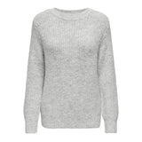 ONLY ONLY dam stickad tröja ONLMAGGIE Knit Light Grey Melange