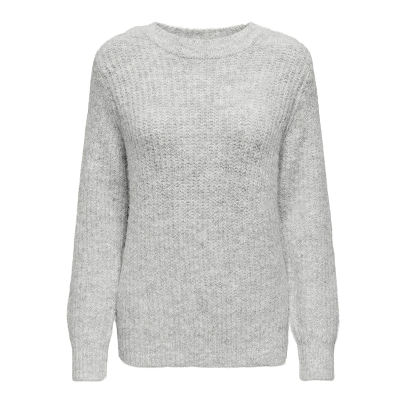 ONLY ONLY dam stickad tröja ONLMAGGIE Knit Light Grey Melange