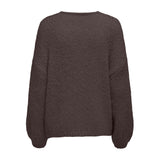 ONLY ONLY dam stickad tröja ONLNORDIC Knit Seal Brown