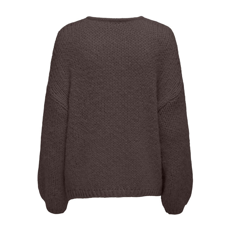 ONLY ONLY dam stickad tröja ONLNORDIC Knit Seal Brown
