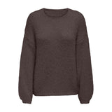 ONLY ONLY dam stickad tröja ONLNORDIC Knit Seal Brown