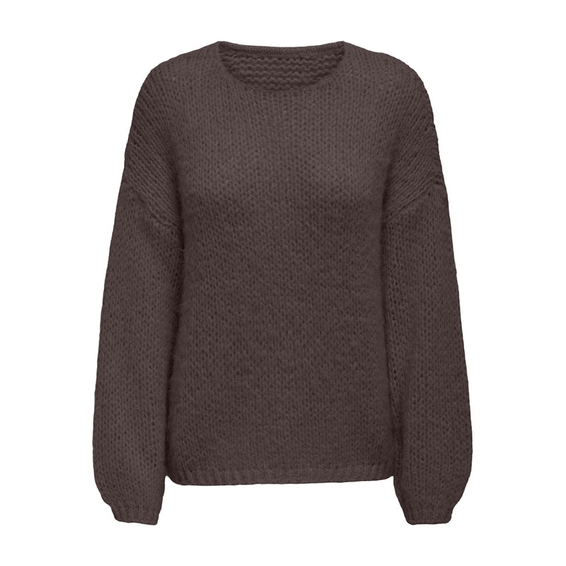 ONLY ONLY dam stickad tröja ONLNORDIC Knit Seal Brown