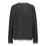 ONLY ONLY dam stickad tröja ONLSILMA Knit Dark Grey Melange Light Grey Melange