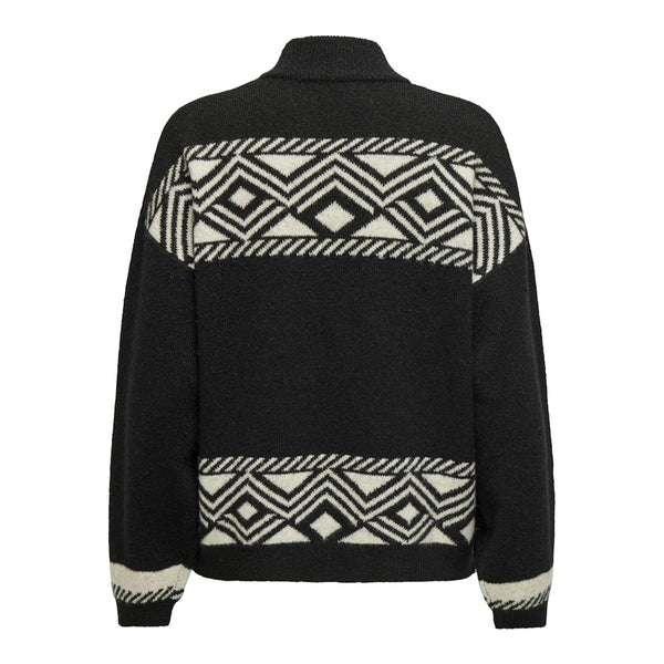 ONLY ONLY dam stickad tröja ONLVICTORIA Knit Black PUMICE STONE JACQUARD