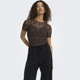 ONLY ONLY dam t-shirt ONLALBA T-shirt Seal Brown