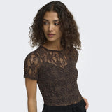 ONLY ONLY dam t-shirt ONLALBA T-shirt Seal Brown