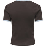 ONLY ONLY dam t-shirt ONLBINA T-shirt Chocolate Torte Cashmere contrast