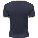ONLY ONLY dam t-shirt ONLBINA T-shirt Night Sky Biscotfi contrast