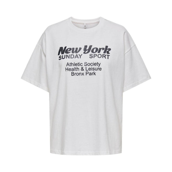 ONLY ONLY dam t-shirt ONLCASSIE T-shirt Bright White New york + labels brooklyn