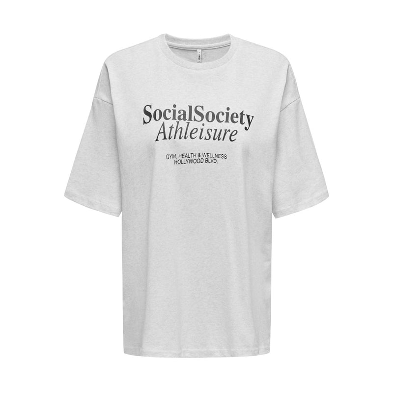 ONLY ONLY dam t-shirt ONLCASSIE T-shirt Light Grey Melange Social + labels brooklyn