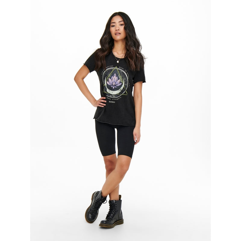 ONLY ONLY dam t-shirt ONLLUCY T-shirt Black LOTUS