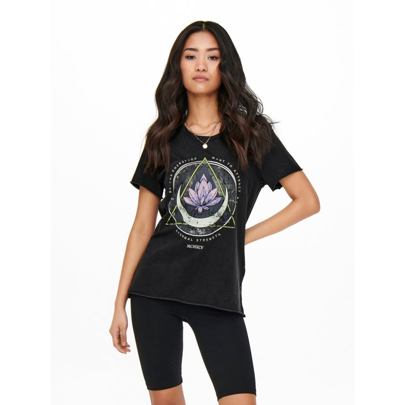 ONLY ONLY dam t-shirt ONLLUCY T-shirt Black LOTUS