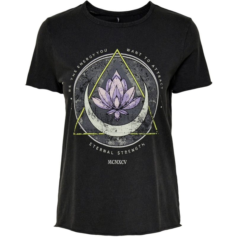 ONLY ONLY dam t-shirt ONLLUCY T-shirt Black LOTUS