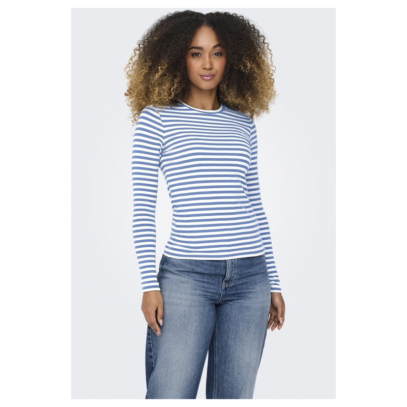 ONLY ONLY dam top ONLAIDA T-shirt long sleeves Provence White
