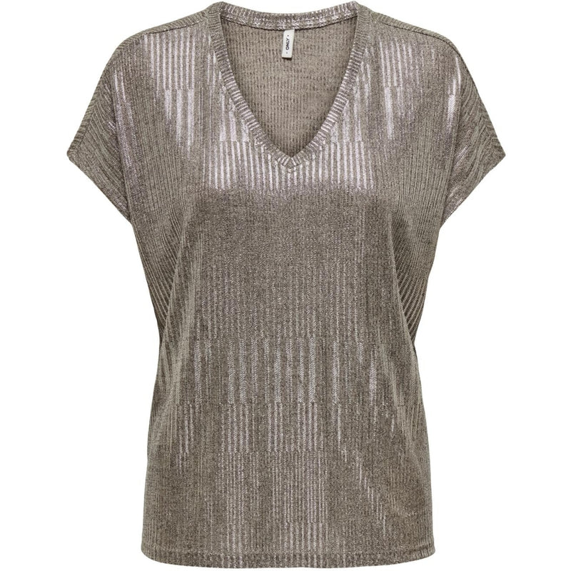 ONLY ONLY dam top ONLMIRANDA Top Humus Melange + silver metallic