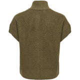 ONLY ONLY dam väst ONLBIANCA Vest Beech Melange/Silver Zip