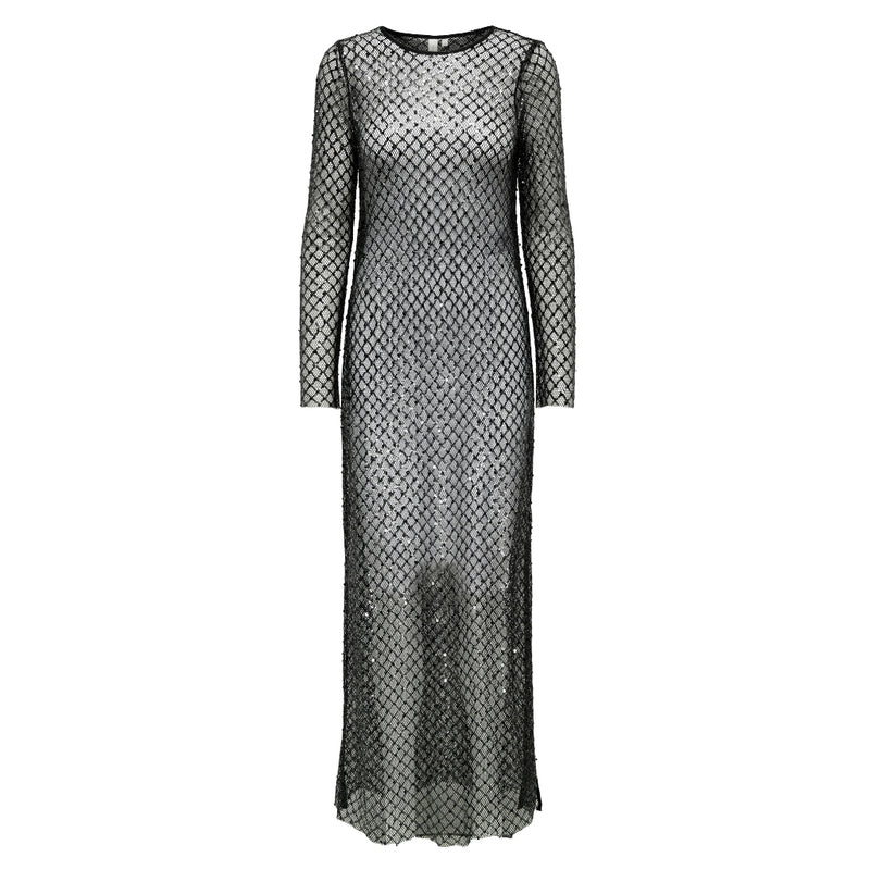 ONLY ONLY dam klänning ONLDONNA Dress Black SEQUINS= BLACK AND SILVER