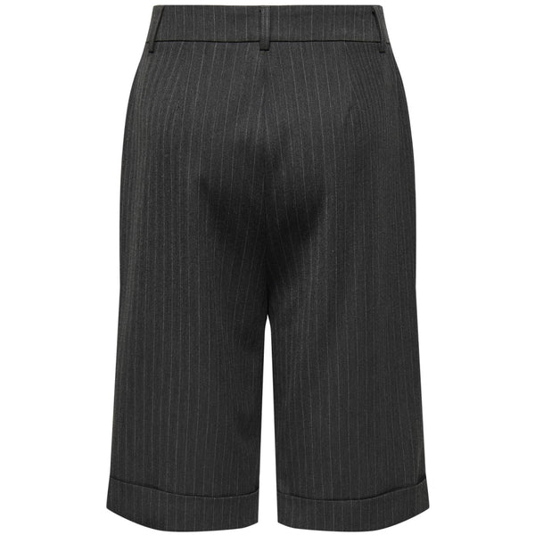 ONLY ONLY dame shorts ONLCANA Shorts Dark Grey Melange WHITE PINSTRIPE