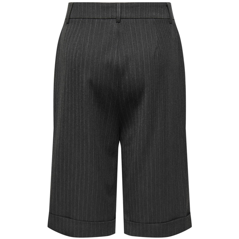 ONLY ONLY dame shorts ONLCANA Shorts Dark Grey Melange WHITE PINSTRIPE