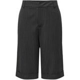 ONLY ONLY dame shorts ONLCANA Shorts Dark Grey Melange WHITE PINSTRIPE