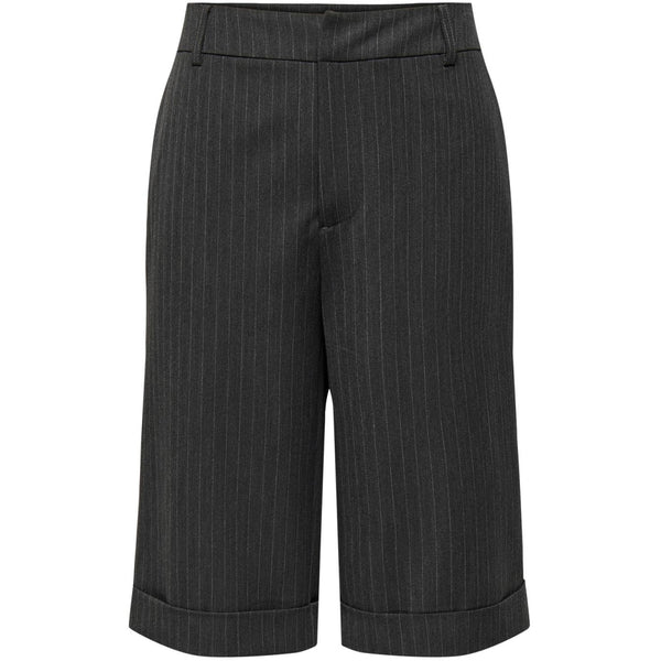 ONLY ONLY dame shorts ONLCANA Shorts Dark Grey Melange WHITE PINSTRIPE