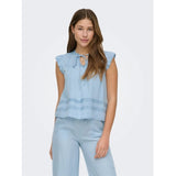 ONLY ONLY dam topp ONLCHARIS Top Light Blue Denim