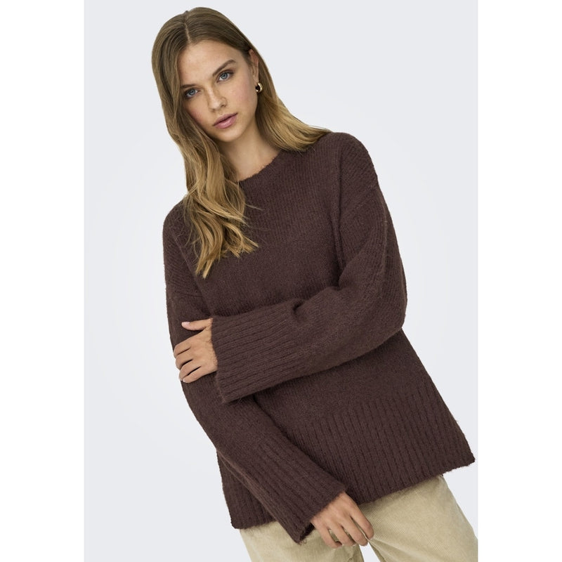 ONLY Only dam stickad tröja ONLMAGGIE Knit Seal Brown