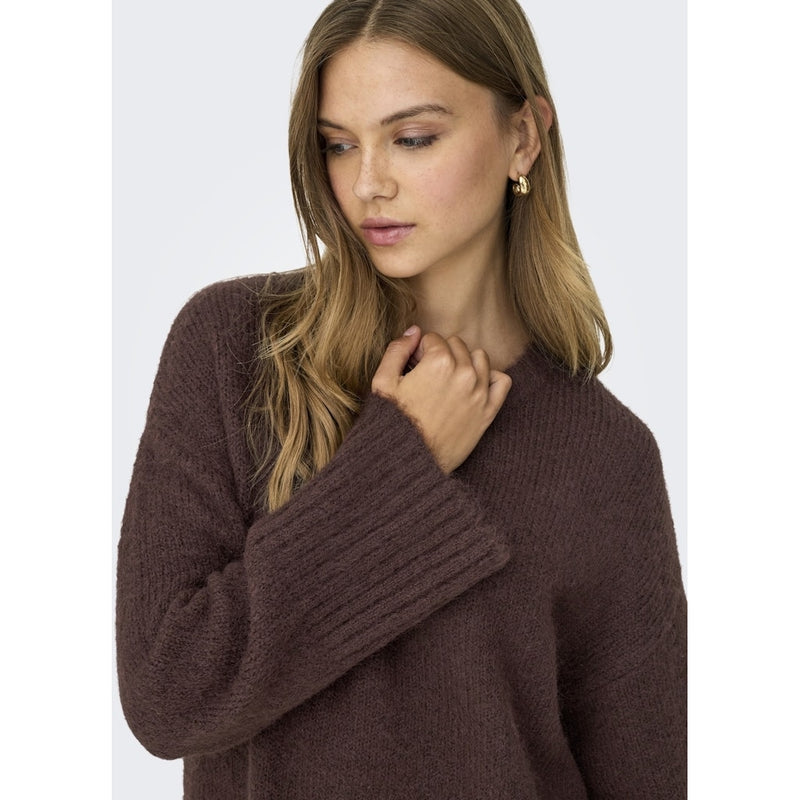 ONLY Only dam stickad tröja ONLMAGGIE Knit Seal Brown