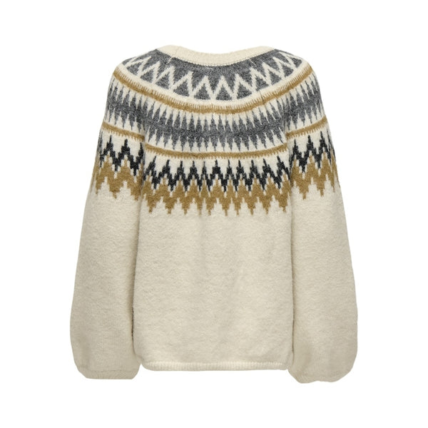 ONLY Only dam stickad tröja ONLREYKJA Knit Whitecap