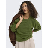ONLY Only dam stickad tröja ONLSIMONI Pullover Forest Night MELANGE